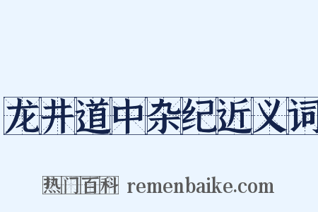 龙井道中杂纪近义词是什么意思的图片
